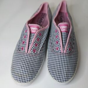 Keds Women's Size 9.5 Pink and Blue Checkered Shoes